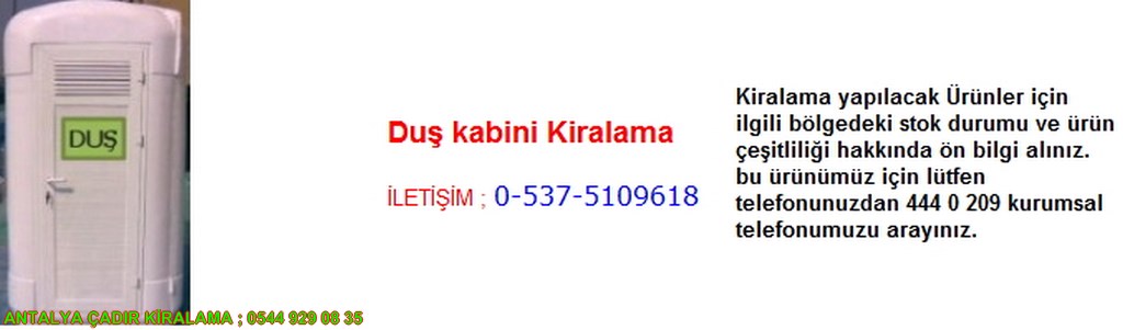 antalya duş kabini kiralama iletişim ; 0544 929 08 35