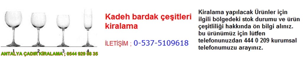 antalya kadeh bardak çeşitleri kiralama iletişim ; 0544 929 08 35