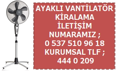 kaliteli vantilatör kiralama antalya