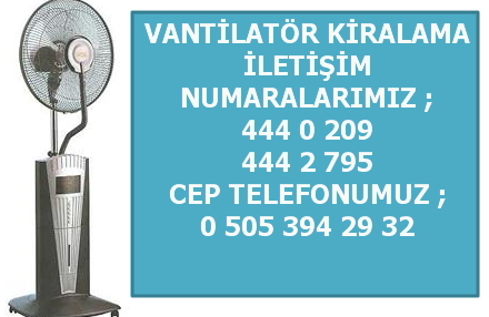 ucuz vantilatör kiralama antalya